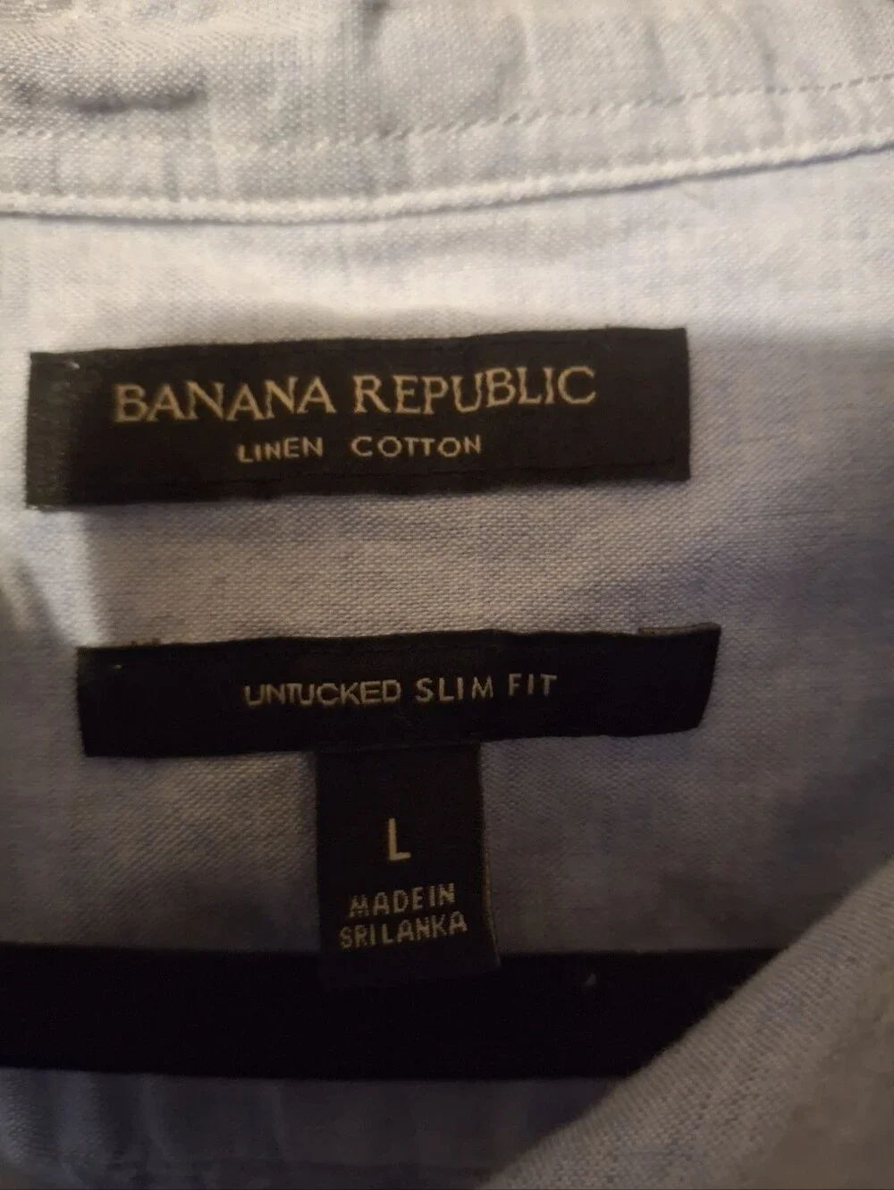 Banana Republic Men's Light Blue Casual Button-Down Shirt